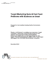Target Marketing Soda and Fast Food