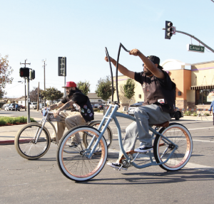 men riding bikes