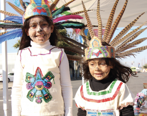 kids with painted faces