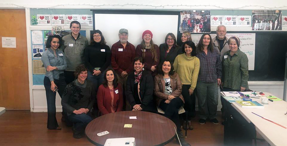 group photo of participants in a media advocacy training