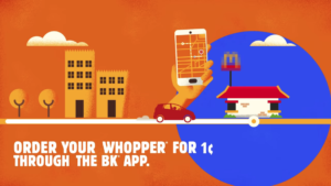 screen grab of Burger King one-cent Whopper promotion