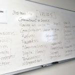 List of values written on a white board